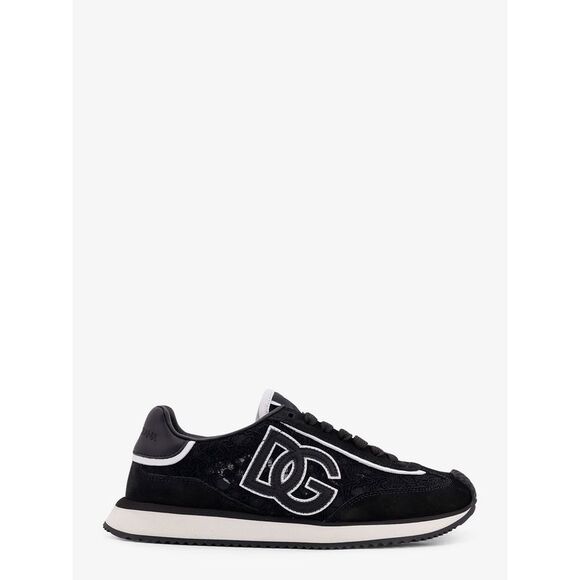 Dolce & Gabbana Women Low-Top Lace Sneakers With Suede Inserts